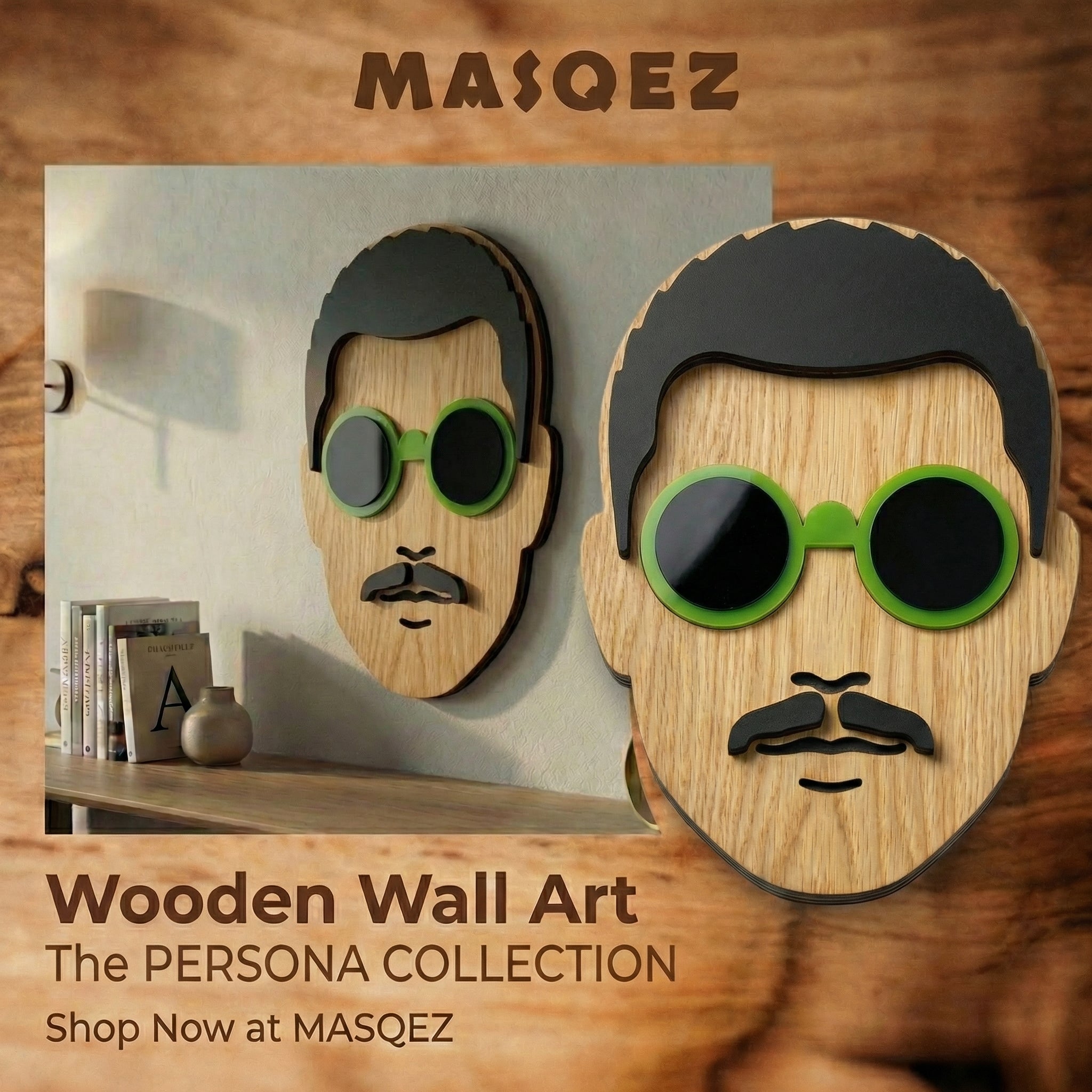 THE EXPLORER WALL MASK – Wooden Wall Mask