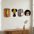 The Golden & Bold Set – 3D Wooden Wall Art Set | Masqez