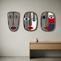 The Linear Soul Trio Set – 3D Wooden Wall Art Set | Masqez