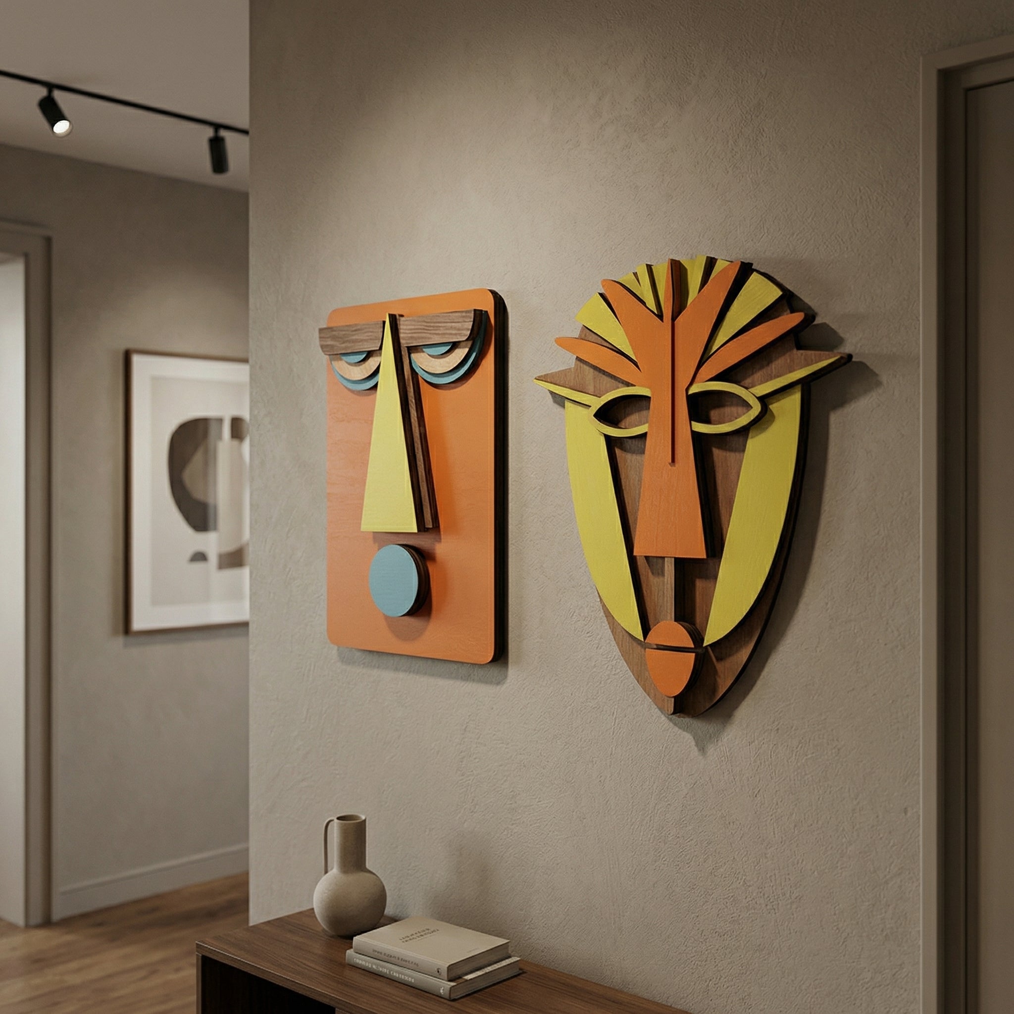 The Heritage Duo Set – 3D Wooden Wall Art Set | Masqez