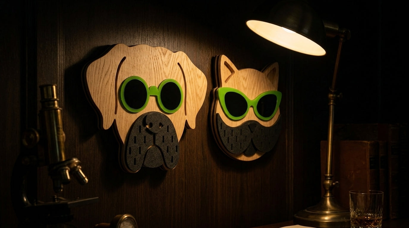Lime Specs set - Wooden wall decor
