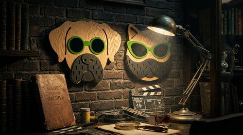 Lime Specs Set – 3D Wooden Wall Art Set | Masqez