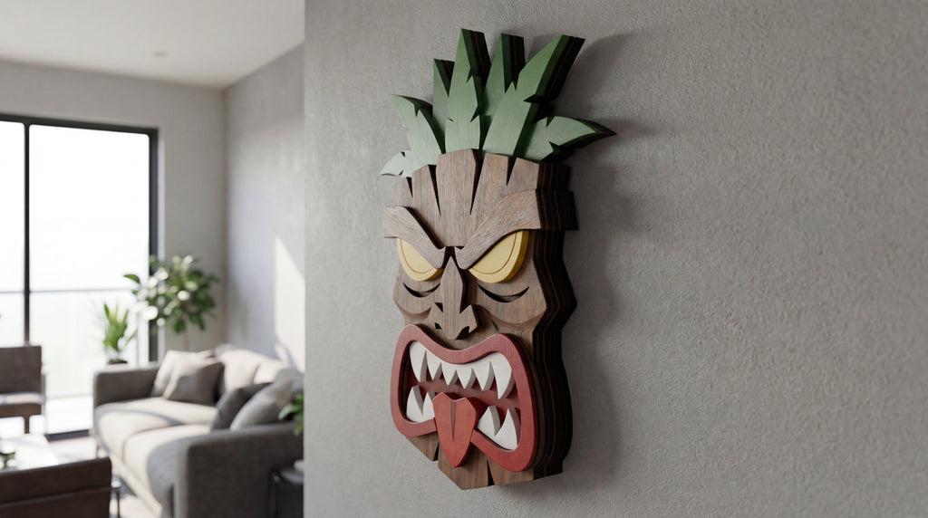The Savage Tiki – Handmade 3D Wooden Wall Decor | Masqez