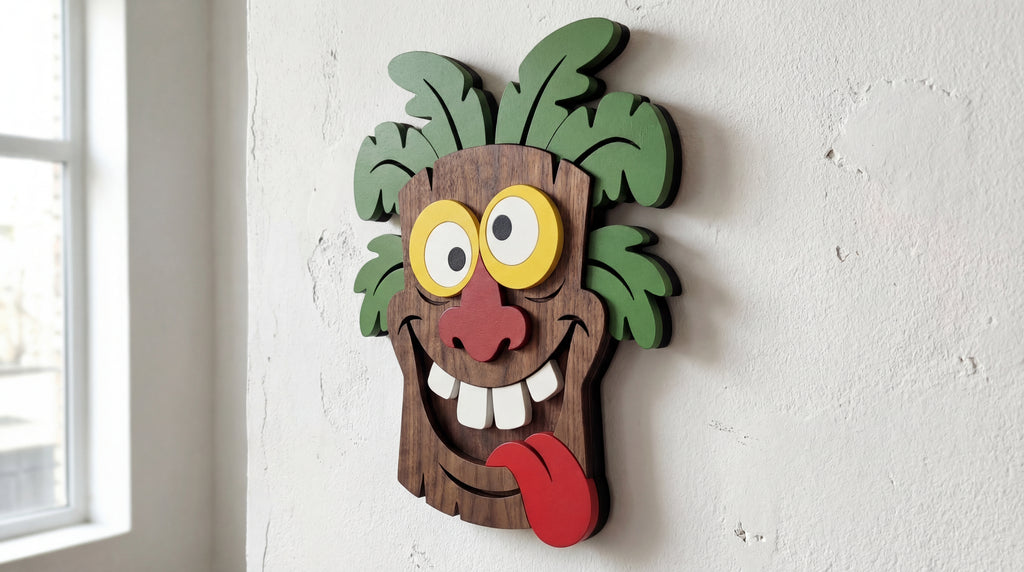 The Crazy Tiki – Handmade 3D Wooden Wall Decor | Masqez