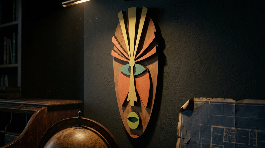 Nia Mask – Handmade 3D Wooden Wall Decor | Masqez