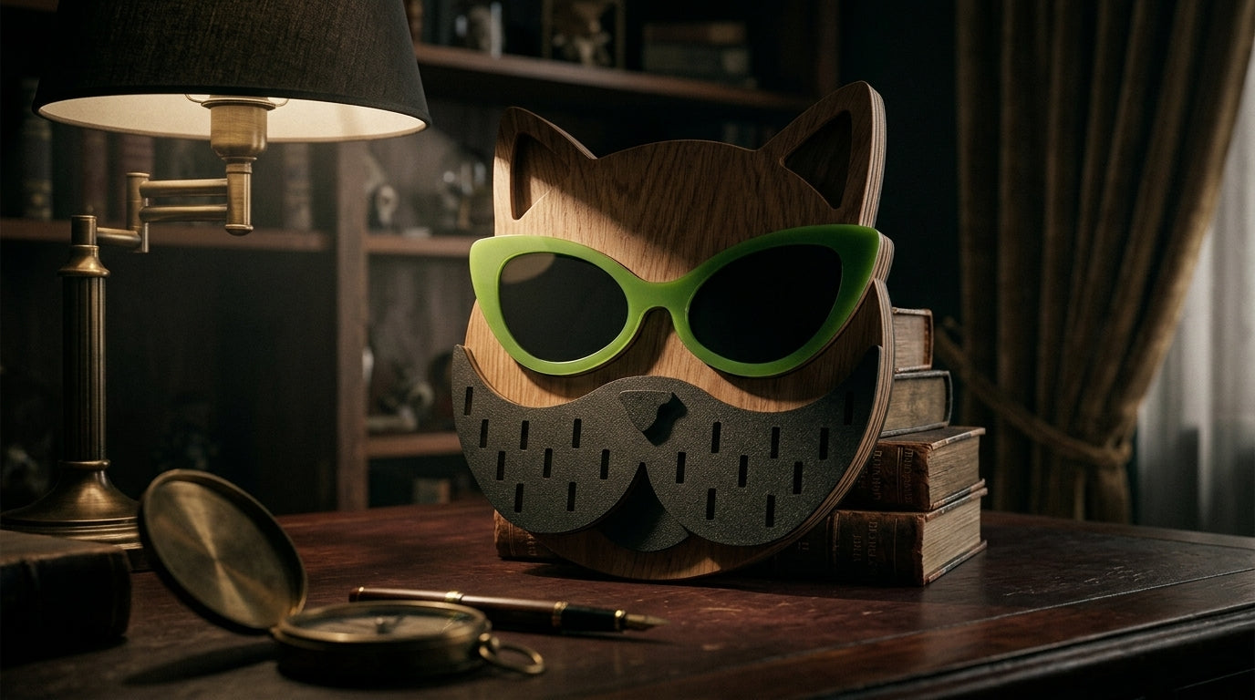 Lime Specs set - Wooden wall decor