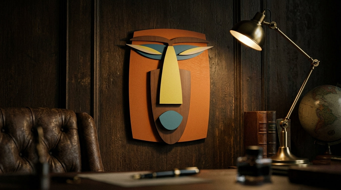 Kwaku Mask African Mask wooden wall decor