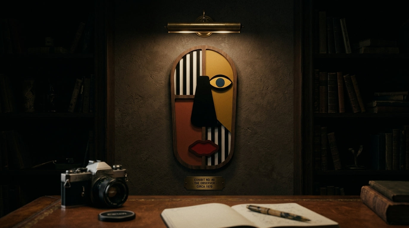 The Contrast Mask - wooden wall decor