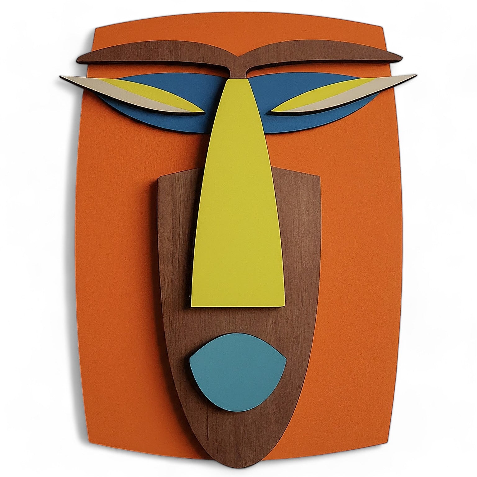 Kwaku Mask – Handmade 3D Wooden Wall Decor | Masqez
