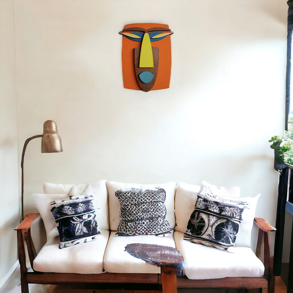 Kwaku Mask – Handmade 3D Wooden Wall Decor | Masqez