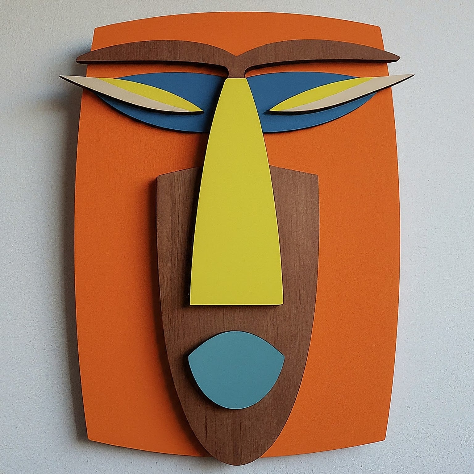 Kwaku Mask – Handmade 3D Wooden Wall Decor | Masqez