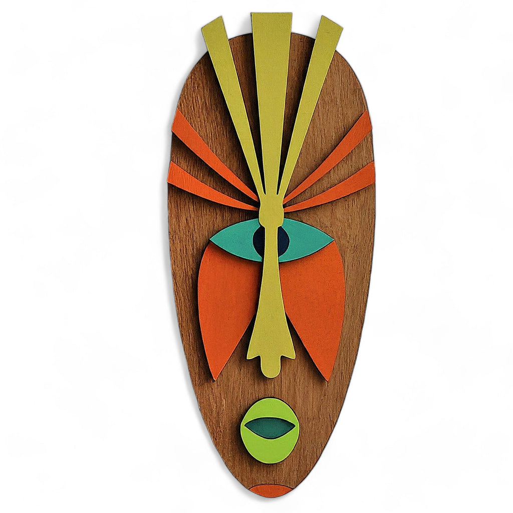 Nia Mask – Handmade 3D Wooden Wall Decor | Masqez