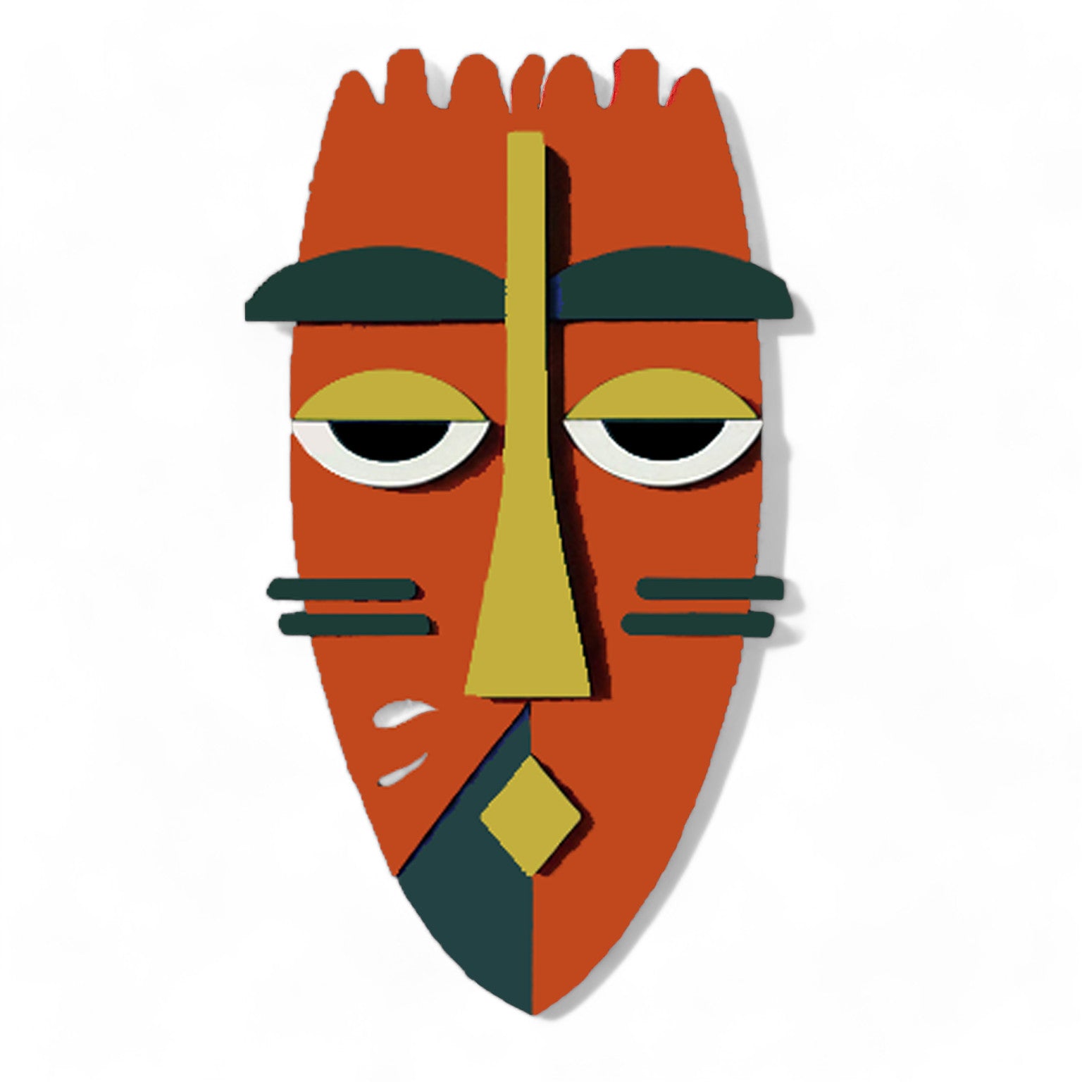 Ayo African Mask – Handmade 3D Wooden Wall Decor | Masqez