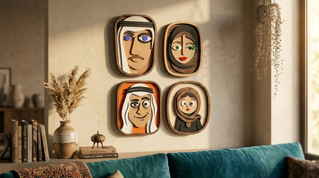The BO TASRIFA Wood Wall Art – Handmade 3D Wooden Wall Decor | Masqez