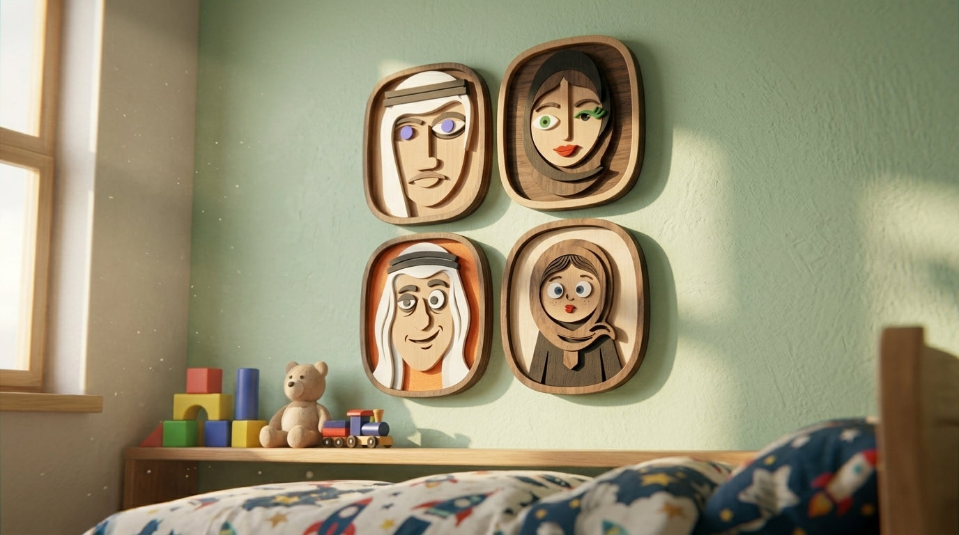 The 'OM MAKLAB' Wood Wall Art