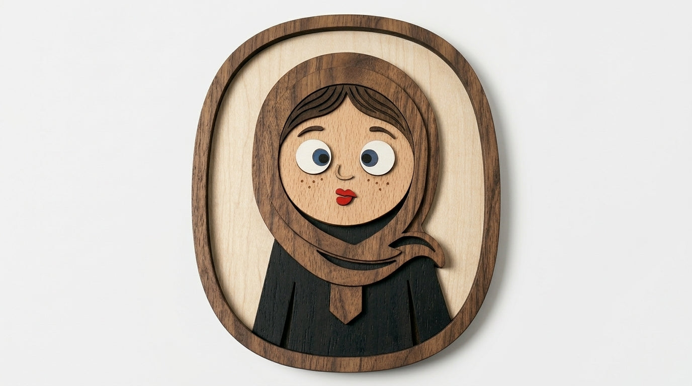 The 'OM MAKLAB' Wood Wall Art