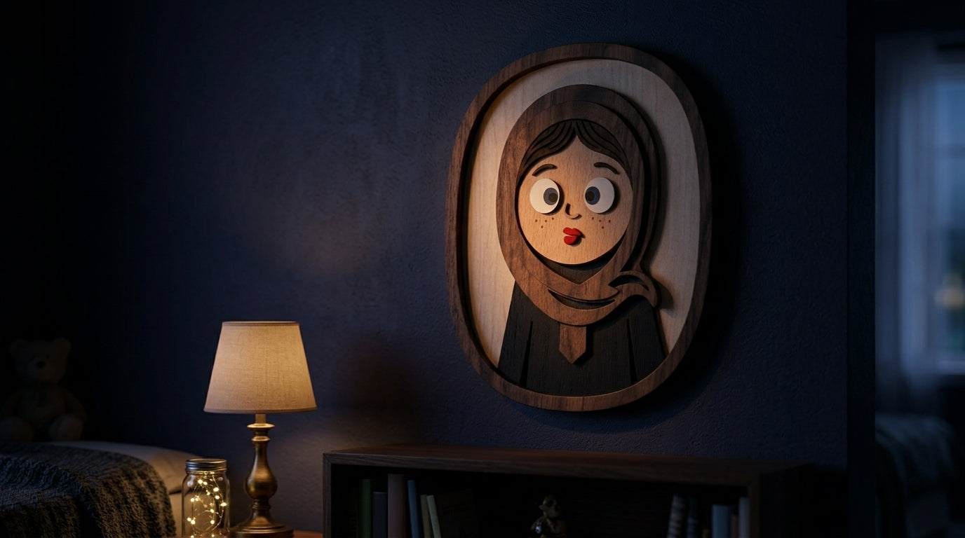 The 'OM MAKLAB' Wood Wall Art