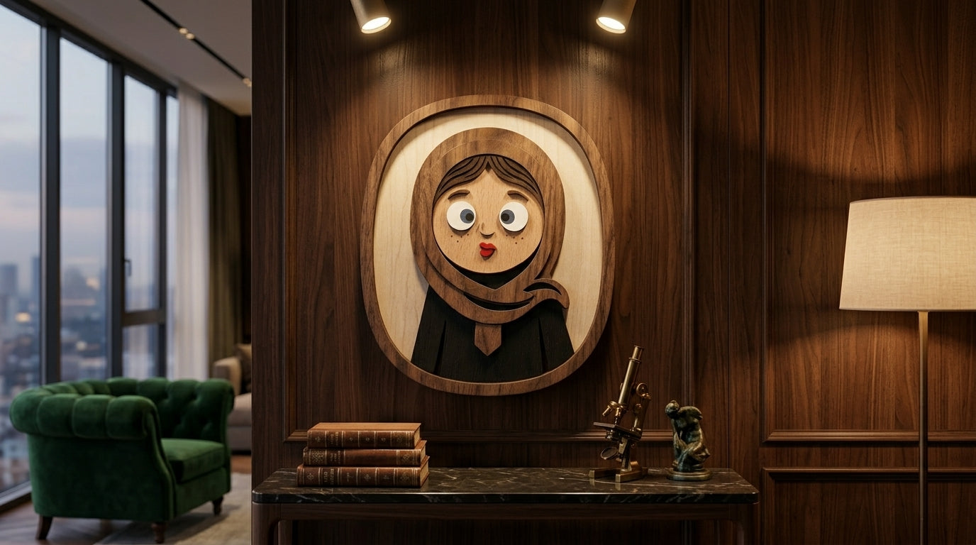 The 'OM MAKLAB' Wood Wall Art