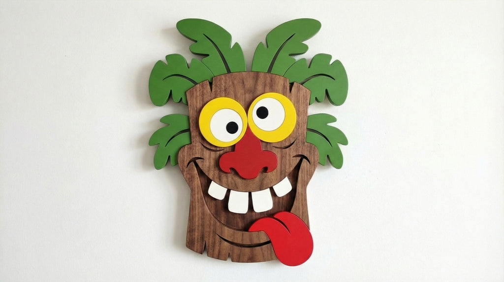 The Crazy Tiki – Handmade 3D Wooden Wall Decor | Masqez