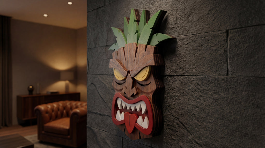 The Savage Tiki – Handmade 3D Wooden Wall Decor | Masqez