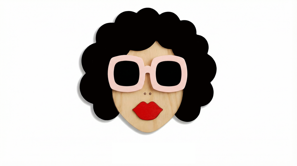 THE DIVA WALL MASK – Handmade 3D Wooden Wall Decor | Masqez