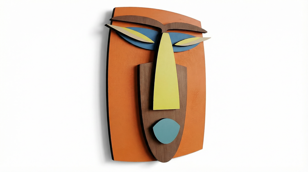 Kwaku Mask – Handmade 3D Wooden Wall Decor | Masqez