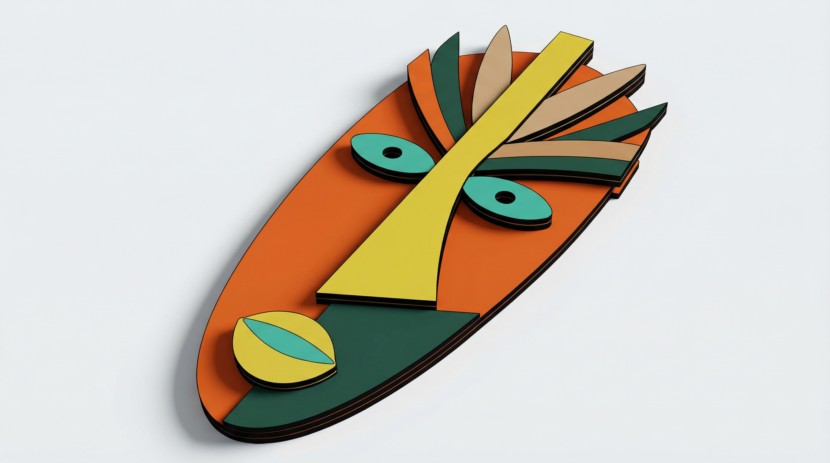 Kofi Mask African Mask wooden wall decor