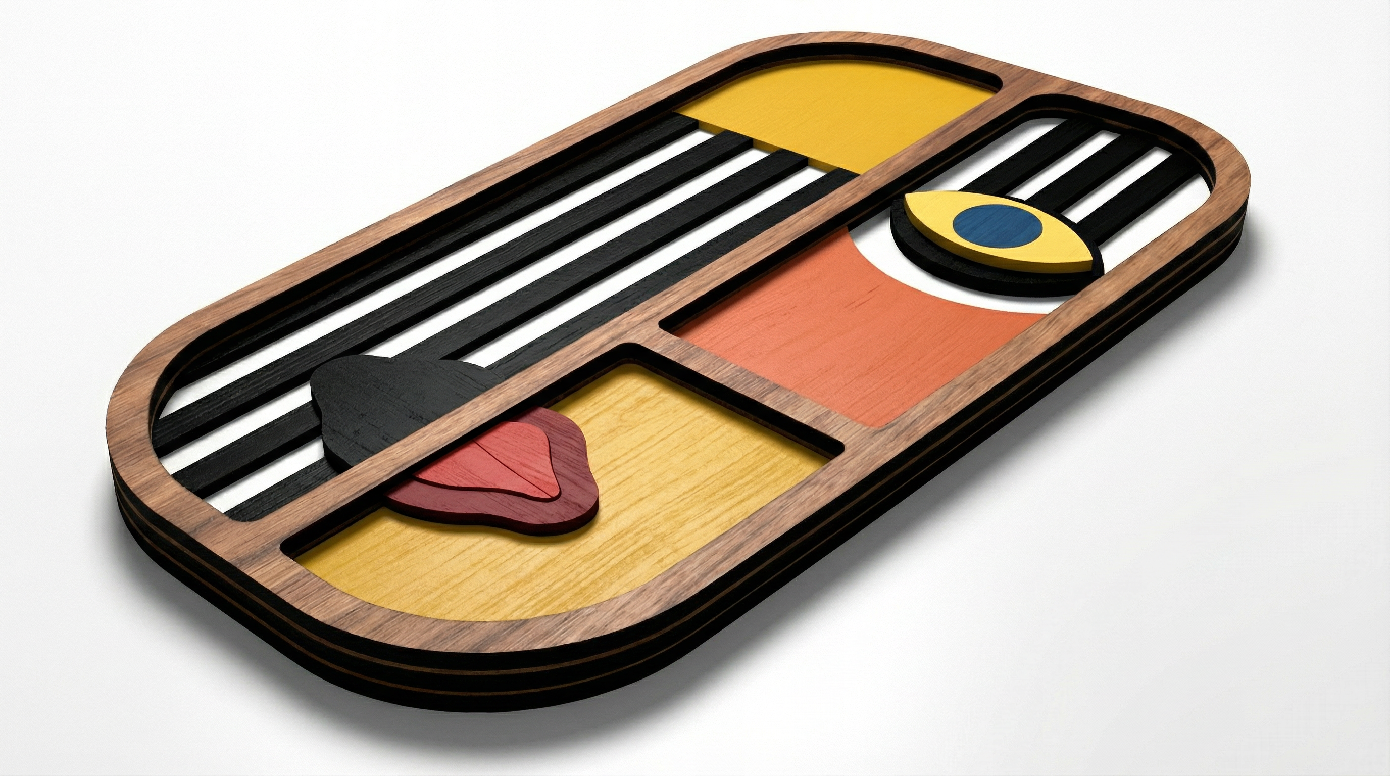 The Mystery split Mask - wooden wall decor