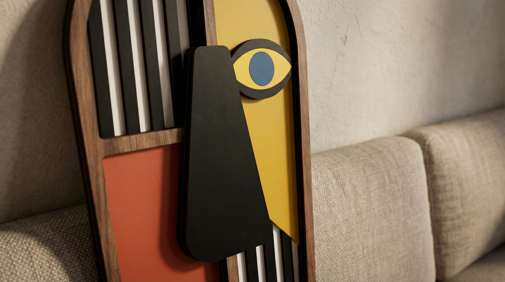 The Contrast Mask – Handmade 3D Wooden Wall Decor | Masqez