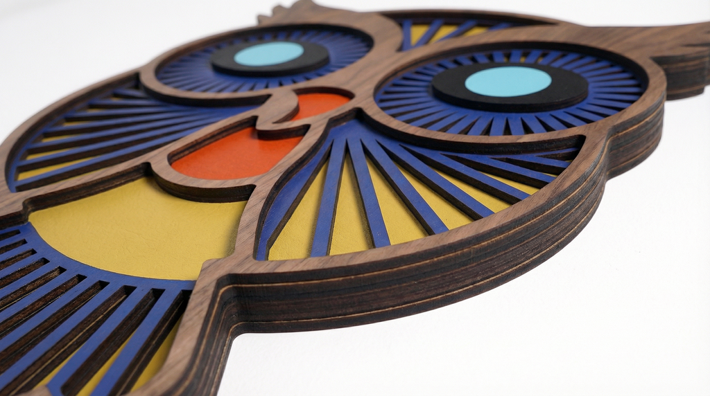 Owl Wall Mask – Handmade 3D Wooden Wall Decor | Masqez
