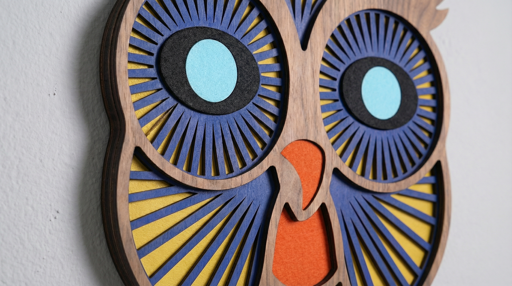 Owl Wall Mask – Handmade 3D Wooden Wall Decor | Masqez