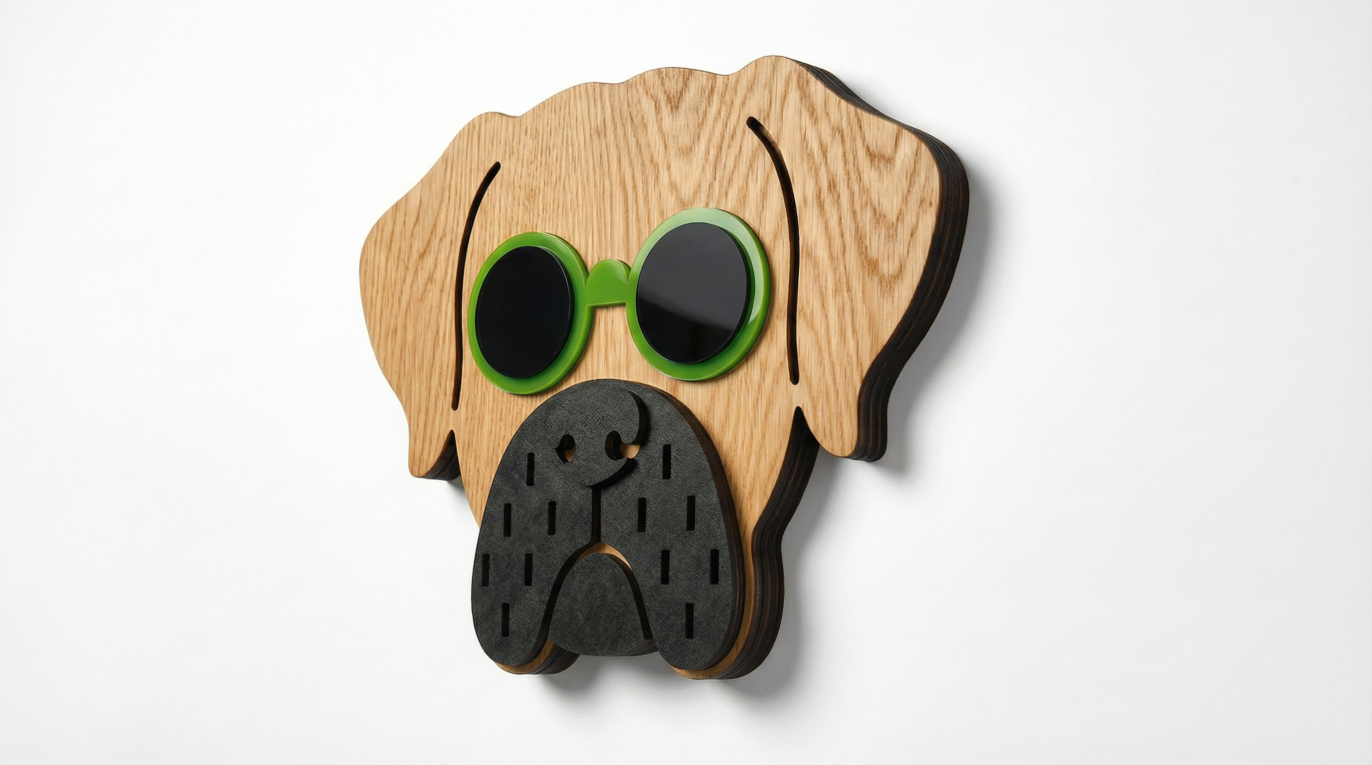 THE LOYAL ONE WALL MASK - Dog Mask  - Wooden wall decor