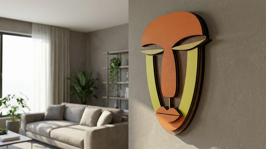 Tariq Mask – Handmade 3D Wooden Wall Decor | Masqez