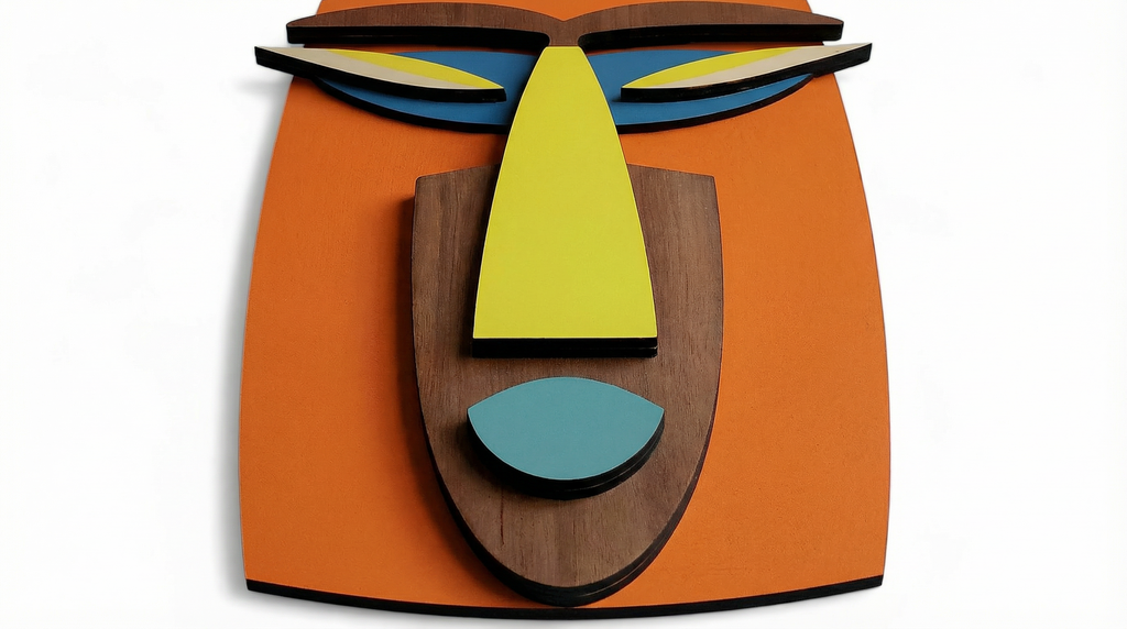 Kwaku Mask – Handmade 3D Wooden Wall Decor | Masqez