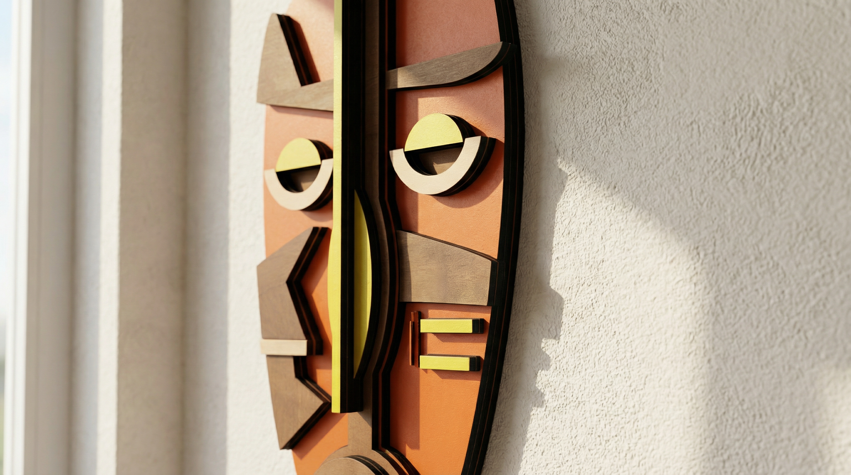 Kwame Mask African Mask wooden wall decor