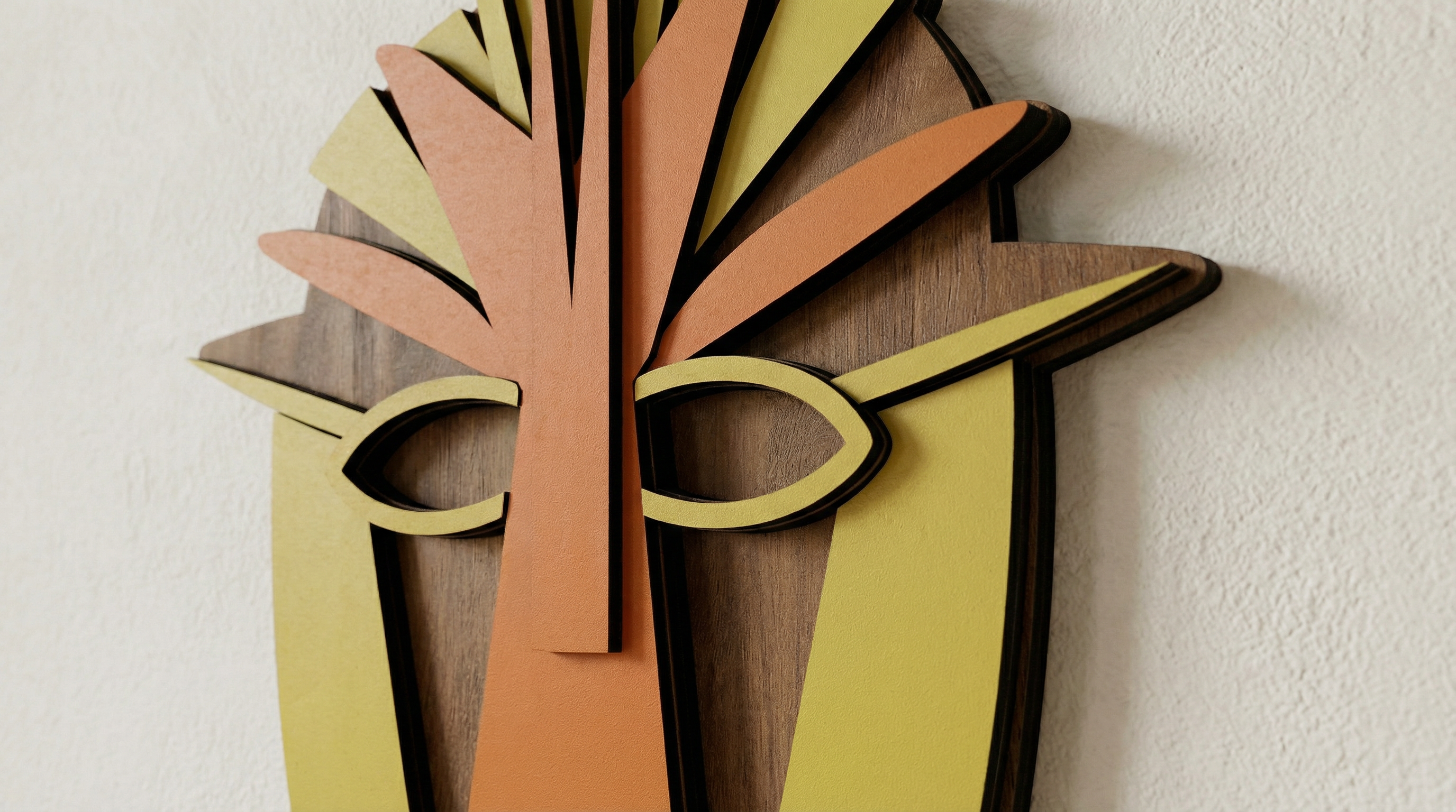 Saba Mask wooden wall decor