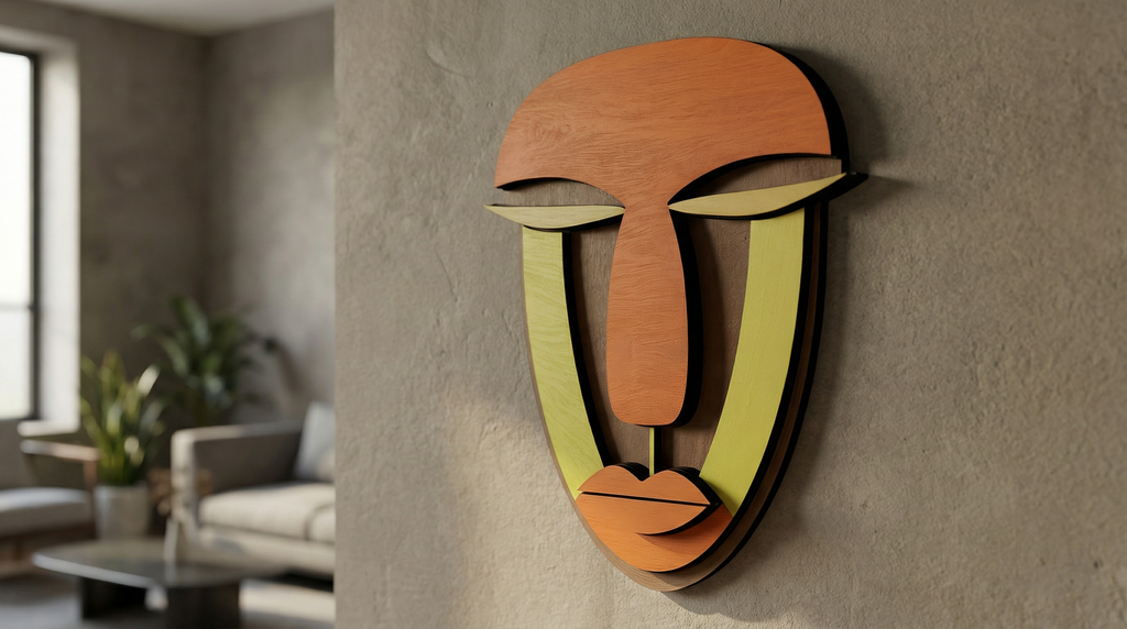 Tariq Mask – Handmade 3D Wooden Wall Decor | Masqez
