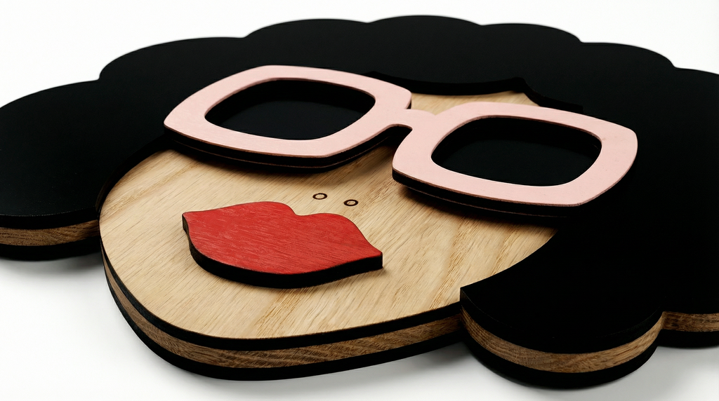 THE DIVA WALL MASK – Handmade 3D Wooden Wall Decor | Masqez
