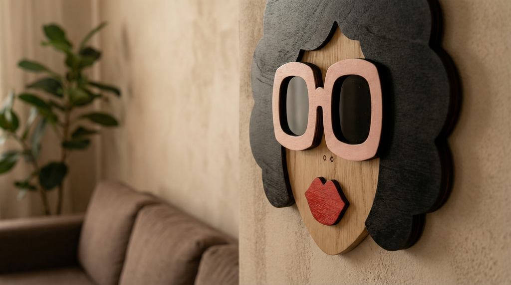 THE DIVA WALL MASK – Handmade 3D Wooden Wall Decor | Masqez