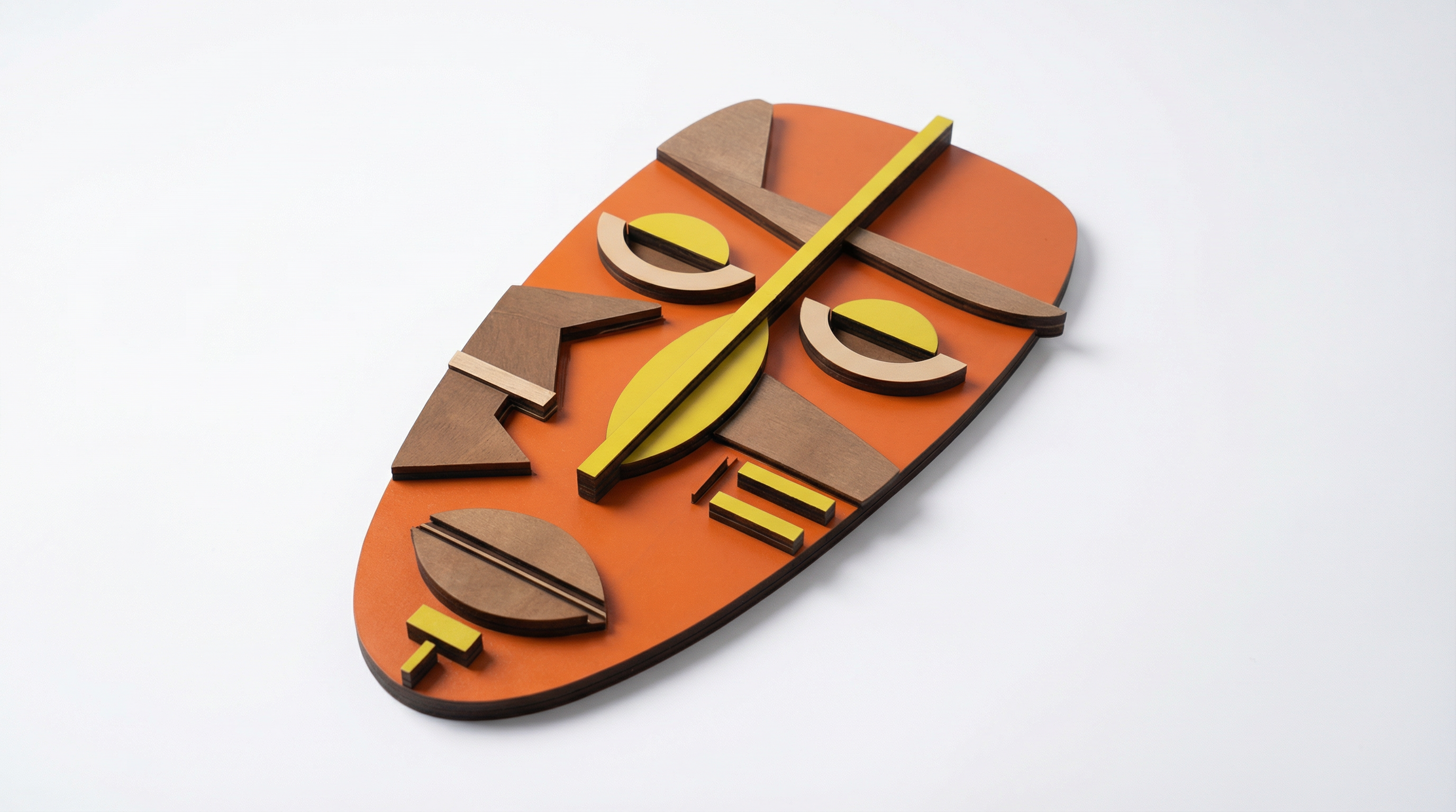 Kwame Mask – Handmade 3D Wooden Wall Decor | Masqez