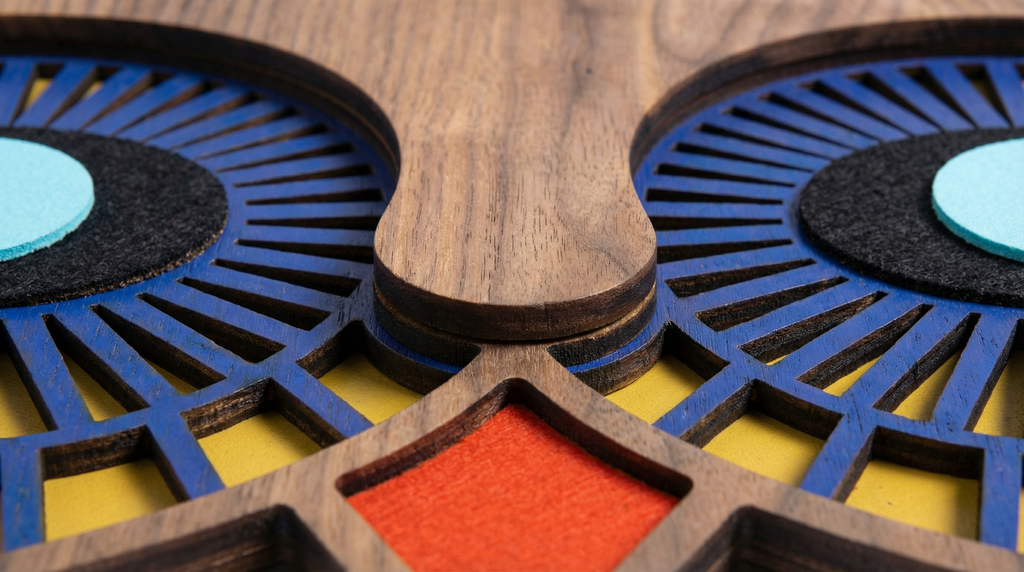 Owl Eye Wall Mask – Handmade 3D Wooden Wall Decor | Masqez