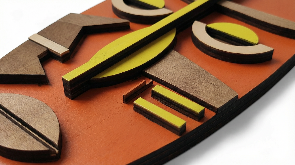 Kwame Mask – Handmade 3D Wooden Wall Decor | Masqez