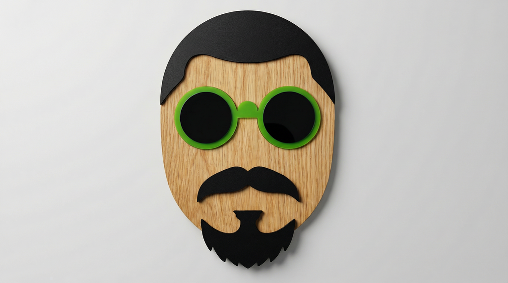 Mr. Yen – Handmade 3D Wooden Wall Decor | Masqez