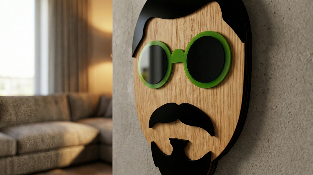 Mr. Yen – Handmade 3D Wooden Wall Decor | Masqez