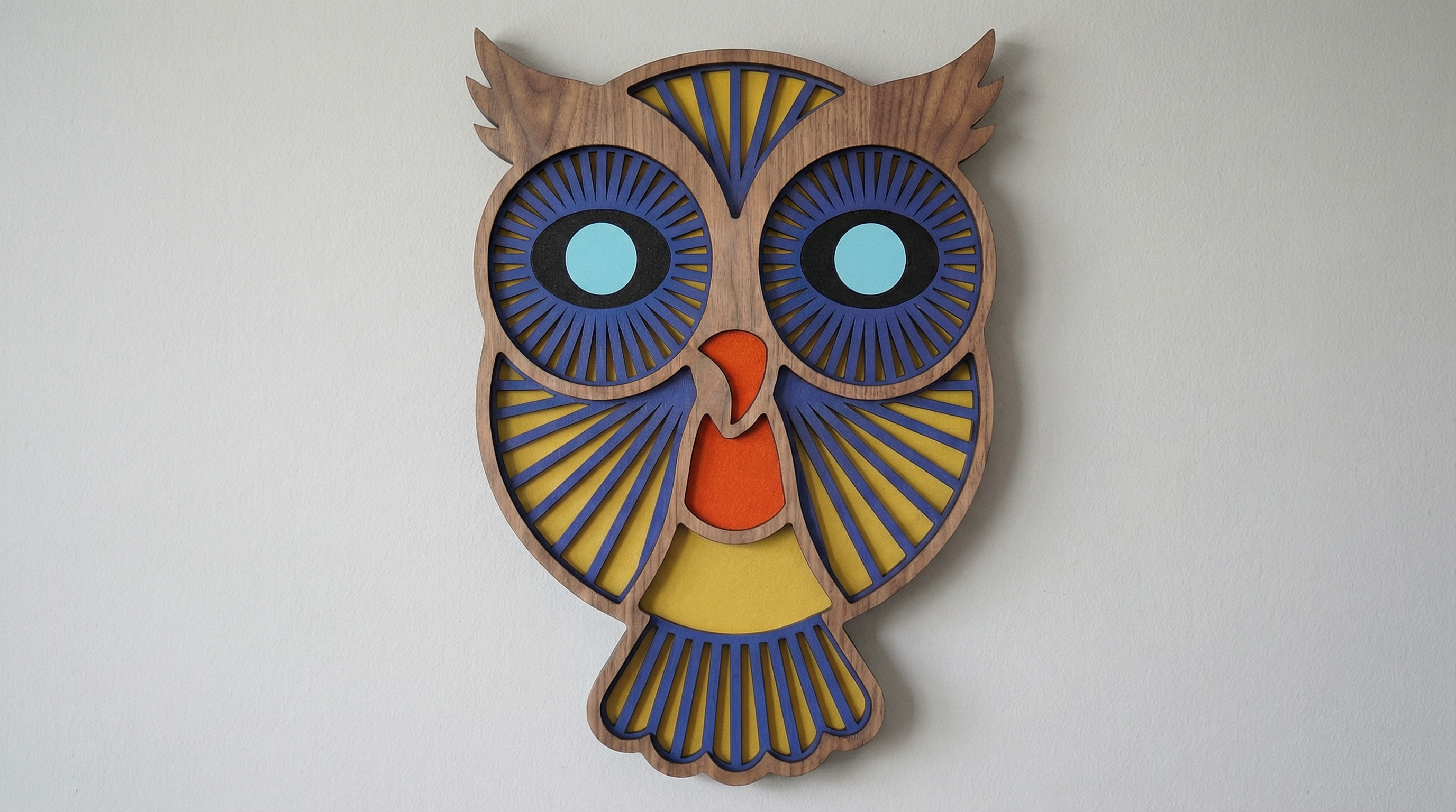 Owl Wall Mask - wooden wall decor