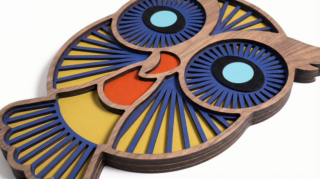 Owl Wall Mask – Handmade 3D Wooden Wall Decor | Masqez