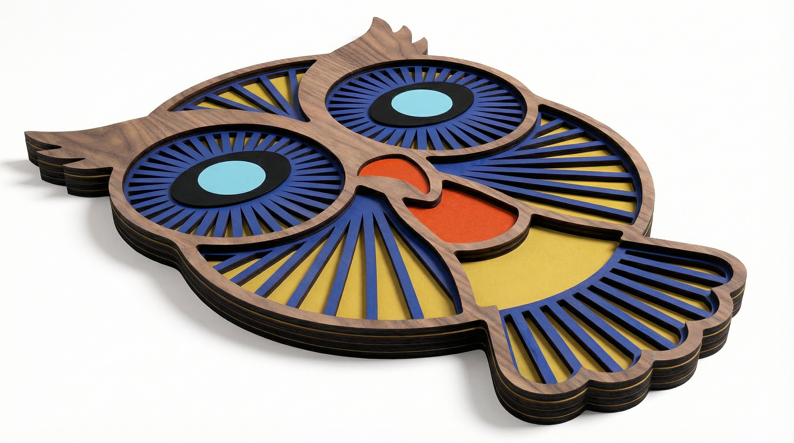 Owl Wall Mask – Handmade 3D Wooden Wall Decor | Masqez