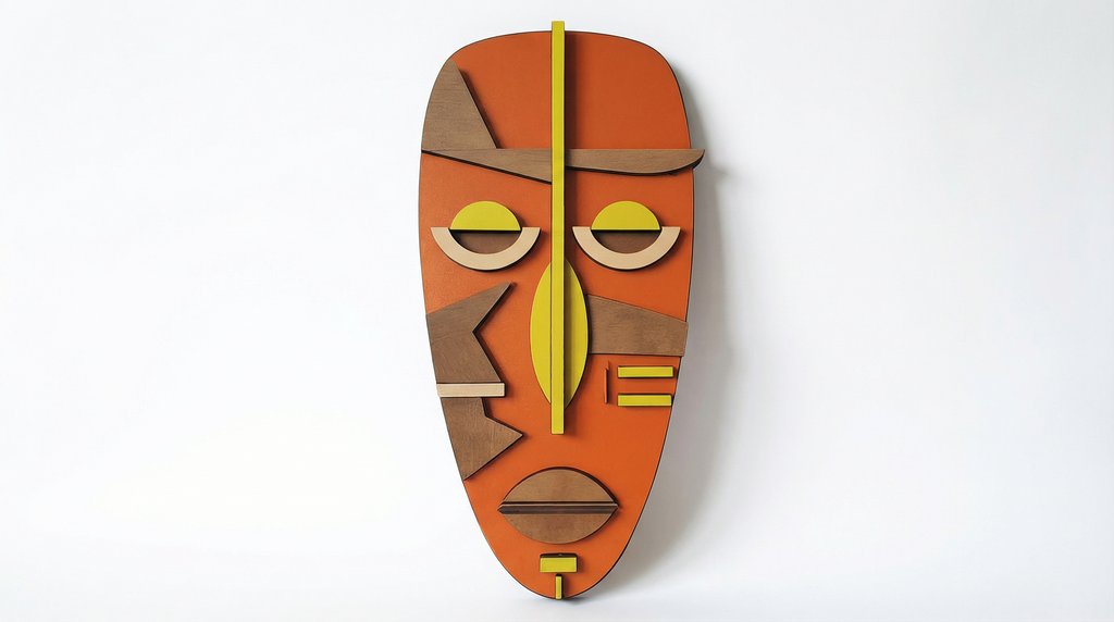 Kwame Mask – Handmade 3D Wooden Wall Decor | Masqez