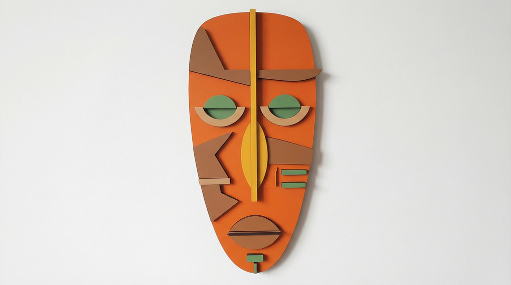 Kwame Mask – Handmade 3D Wooden Wall Decor | Masqez