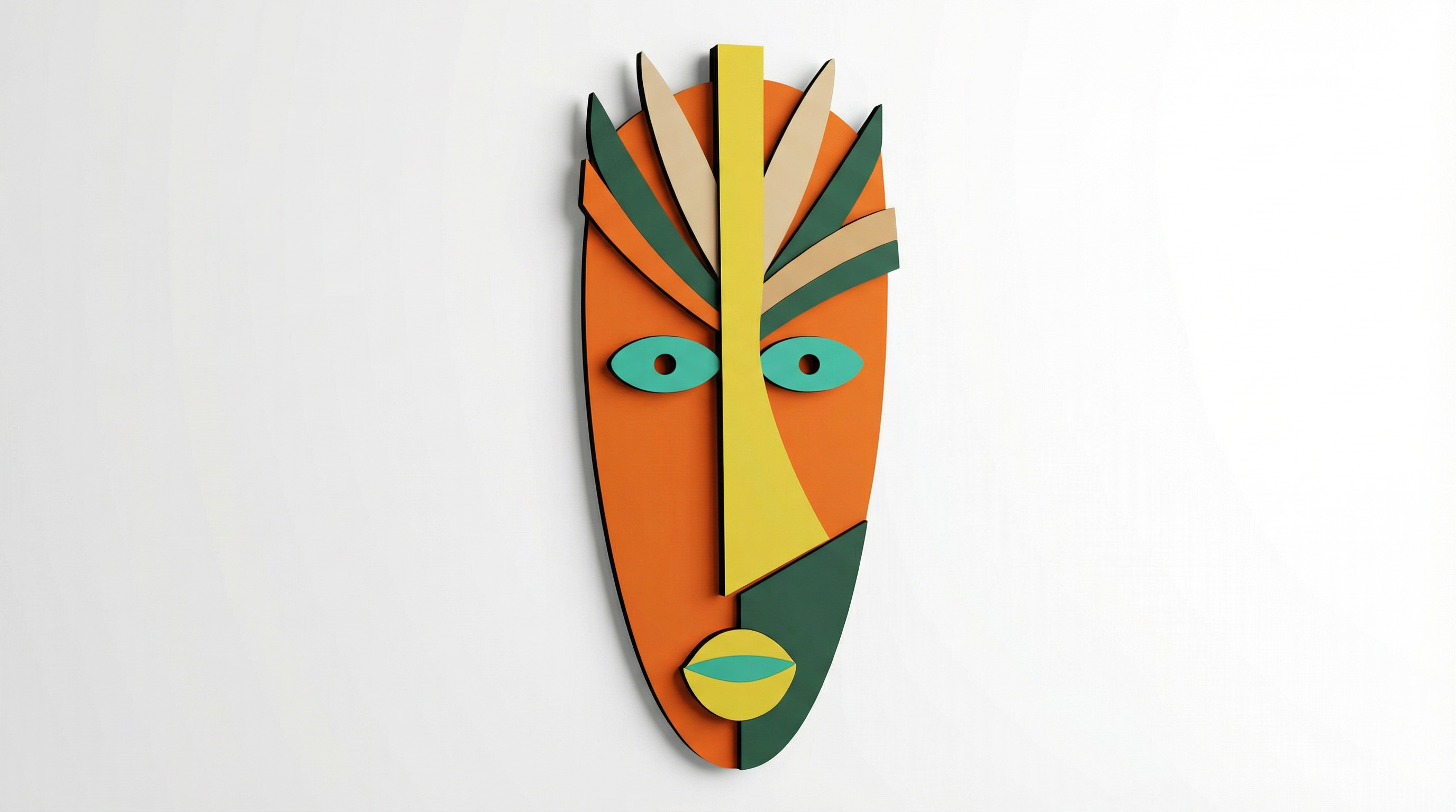Kofi Mask African Mask wooden wall decor